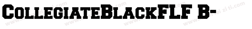 CollegiateBlackFLF B字体转换